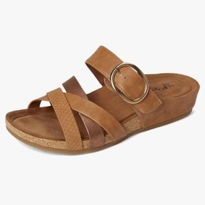 Eurosoft Women Genalyn  Sandal/ Slides Color Luggage Sz 7 NWT